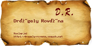 Drégely Rovéna névjegykártya